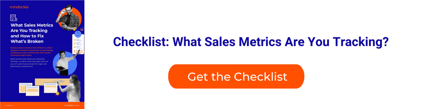 Cover of Mindtickle Sales Metrics Checklist and download button