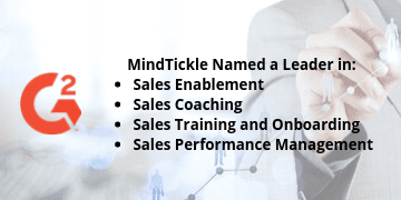 Mindtickle G2 Crowd Leader for Sales Effectiveness