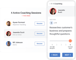 Sales coaching in Mindtickle