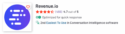 Screenshot of Revenue.io G2 Review