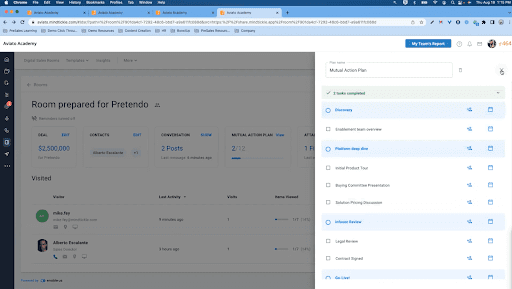 screenshot of BoostUp + Mindtickle revenue intelligence solution
